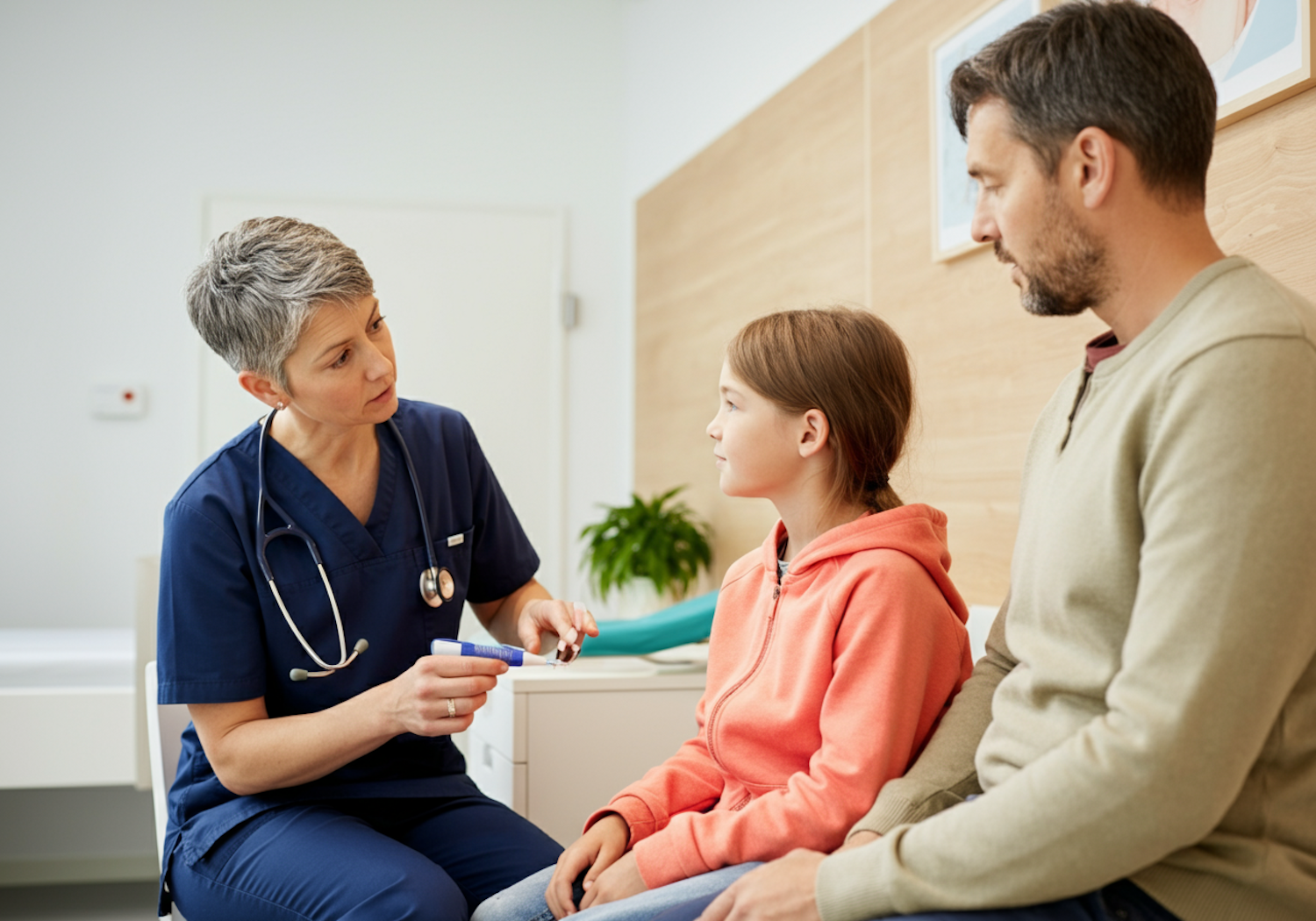 A mother candidly discussing her feelings with a compassionate healthcare provider, illustrating the crucial step of seeking professional help.