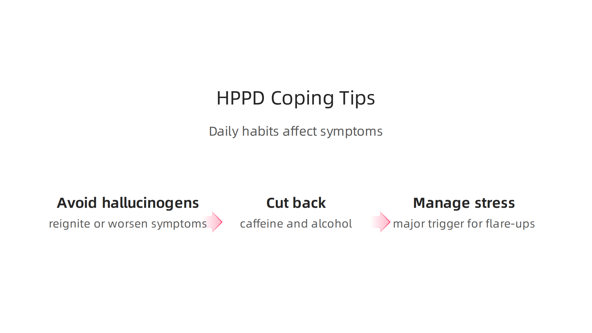 Daily habits can significantly impact the management of HPPD symptoms and associated anxiety.