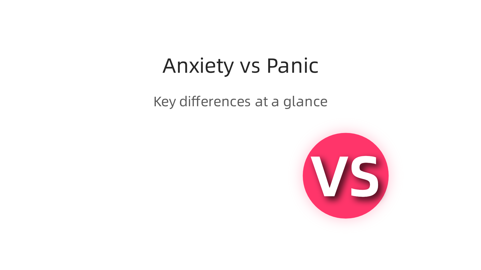 A clear comparison highlighting key differences between general anxiety and a panic attack.