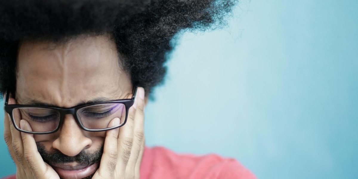 An individual experiencing internal distress, reflecting the initial feeling of anxiety.