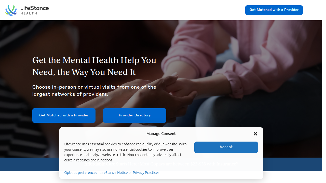 Lifestance offers advice on what to expect for your first therapy appointment.