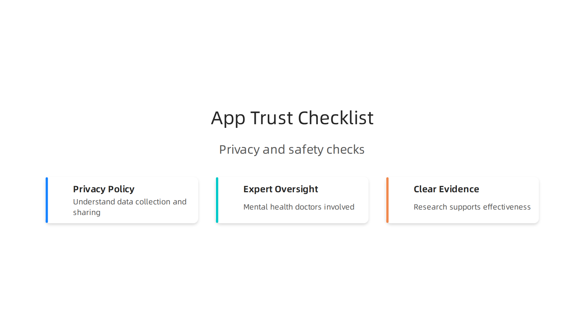 Essential considerations for choosing a trustworthy mental wellness app that respects user privacy and safety.