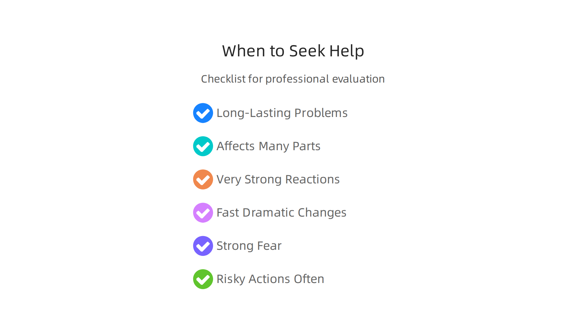 A guide for when to seek professional help for potential BPD signs.