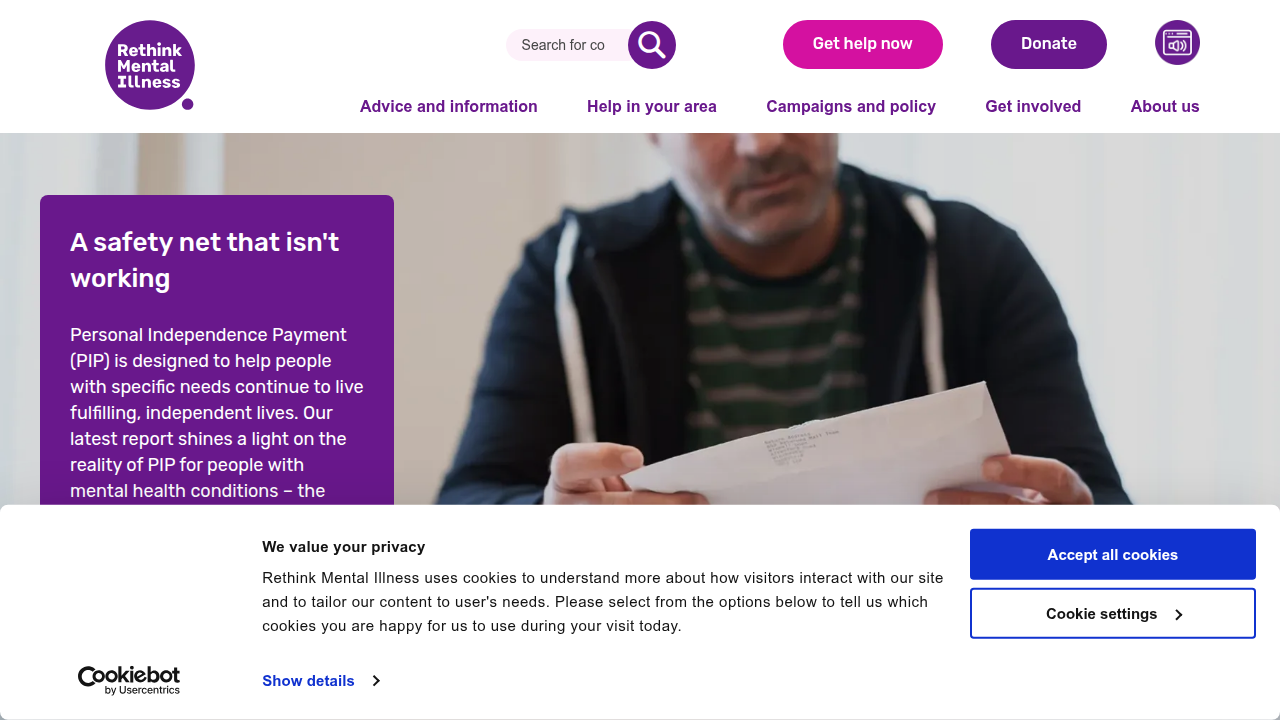 Discover resources and support from Rethink Mental Illness, a charity dedicated to improving the lives of people affected by mental illness.